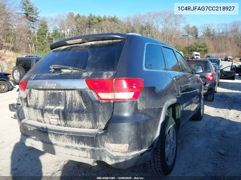 1C4RJFAG7CC218927 2012 Jeep Grand Cherokee Laredo