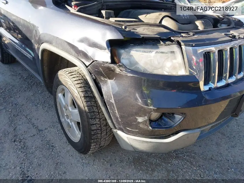 1C4RJFAG7CC218927 2012 Jeep Grand Cherokee Laredo