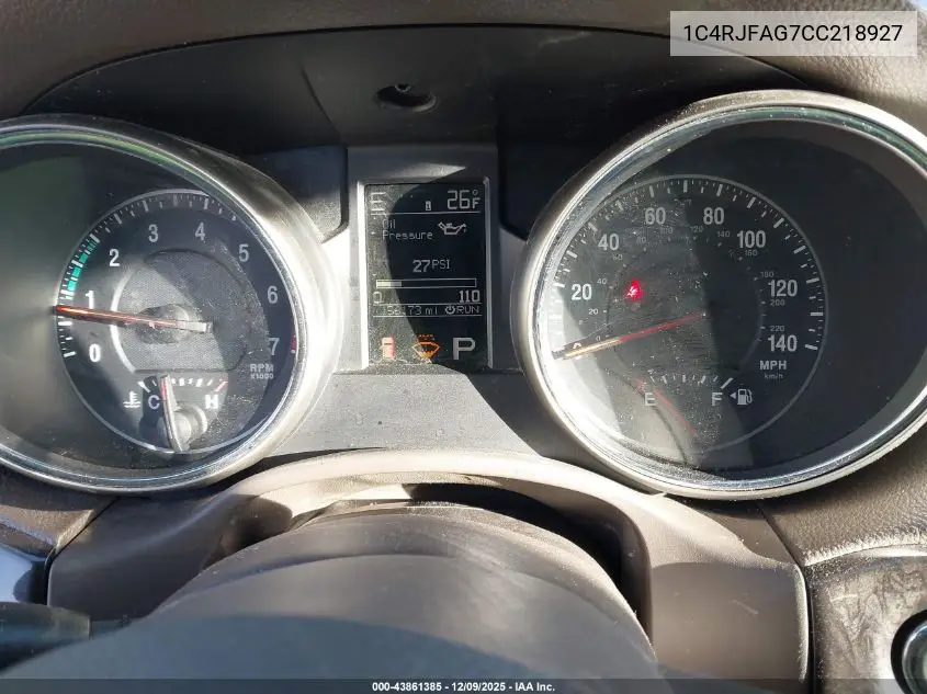 1C4RJFAG7CC218927 2012 Jeep Grand Cherokee Laredo