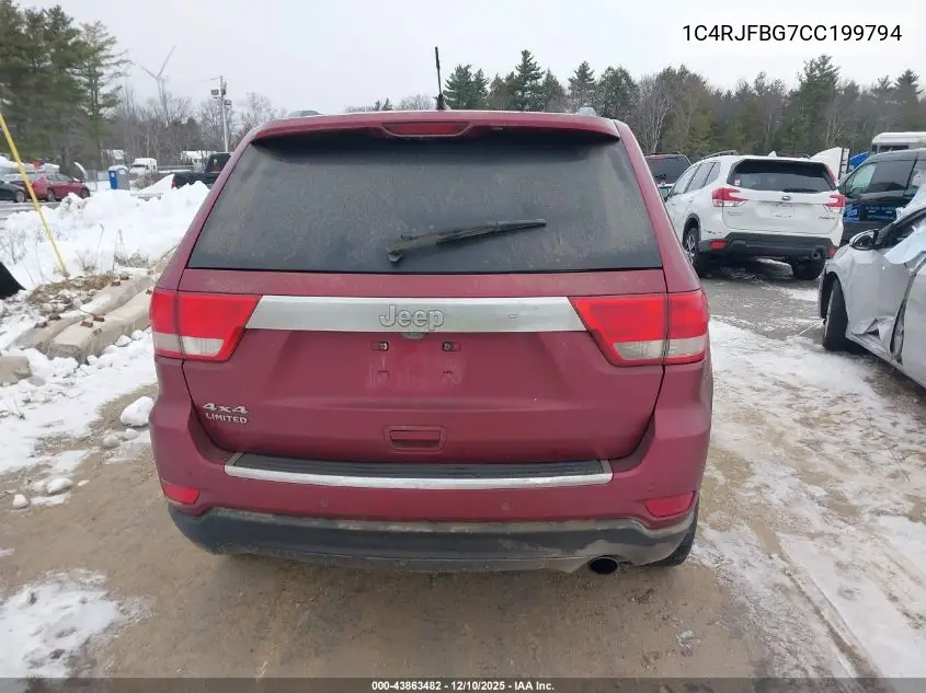 1C4RJFBG7CC199794 2012 Jeep Grand Cherokee Limited