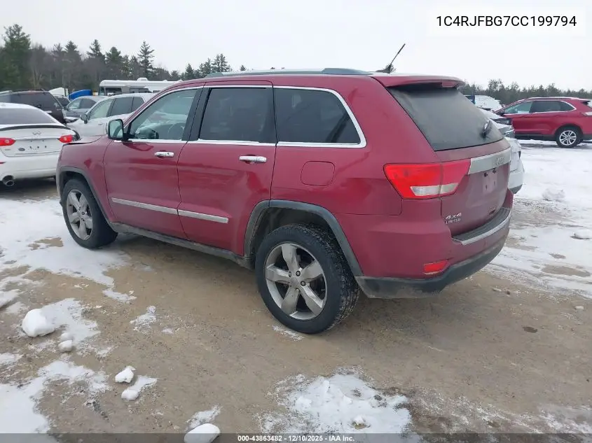 1C4RJFBG7CC199794 2012 Jeep Grand Cherokee Limited