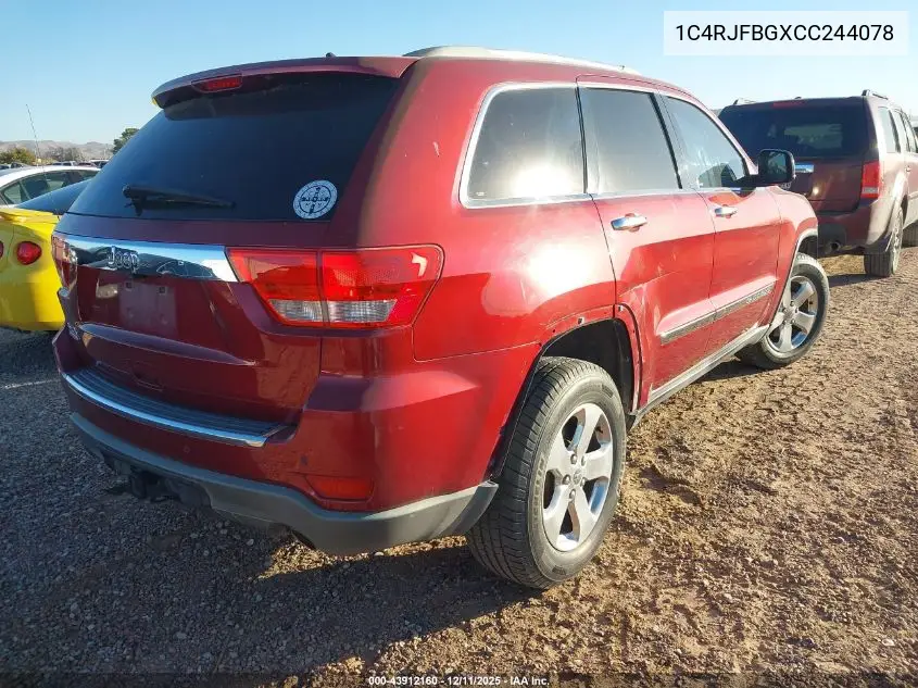 1C4RJFBGXCC244078 2012 Jeep Grand Cherokee Limited