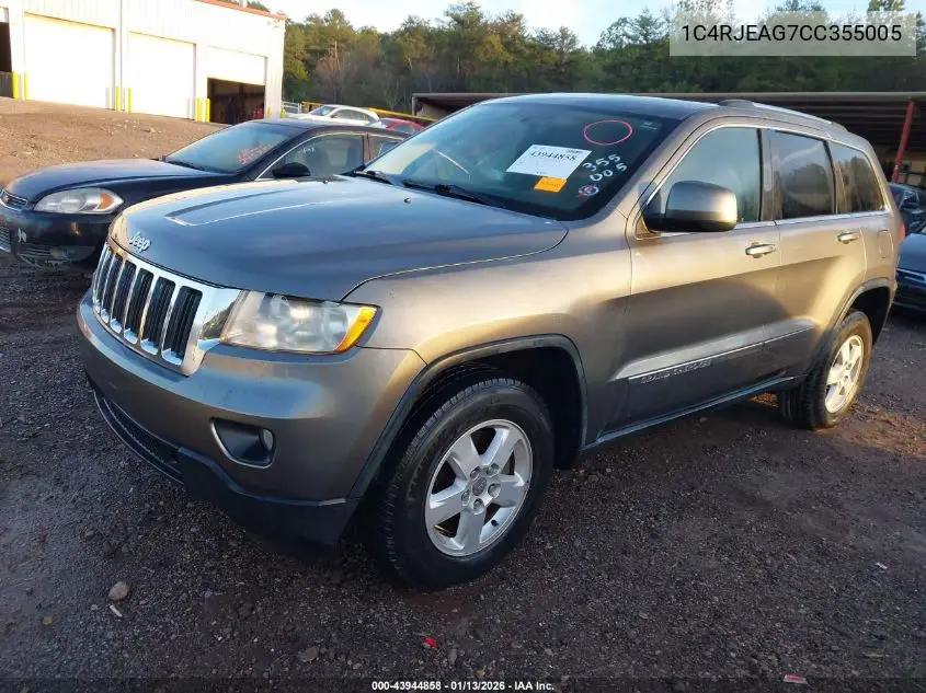 1C4RJEAG7CC355005 2012 Jeep Grand Cherokee Laredo