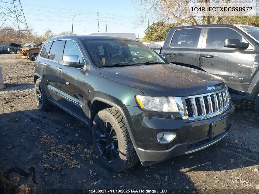 1C4RJFCTXDC598972 2013 Jeep Grand Cherokee Overland