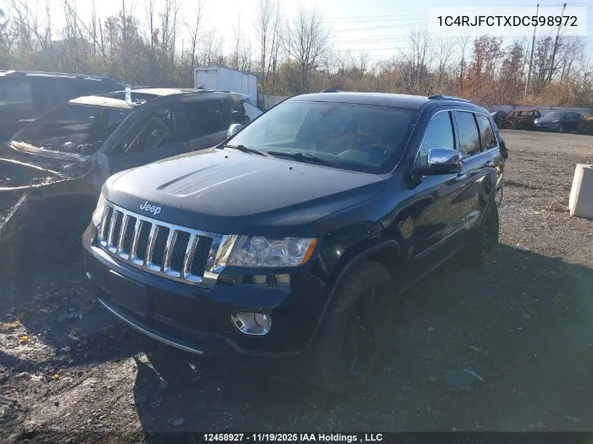 1C4RJFCTXDC598972 2013 Jeep Grand Cherokee Overland
