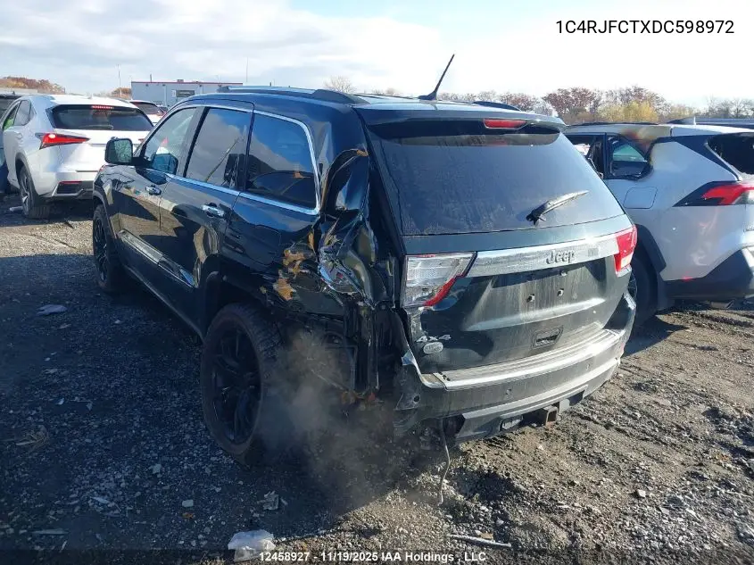 1C4RJFCTXDC598972 2013 Jeep Grand Cherokee Overland