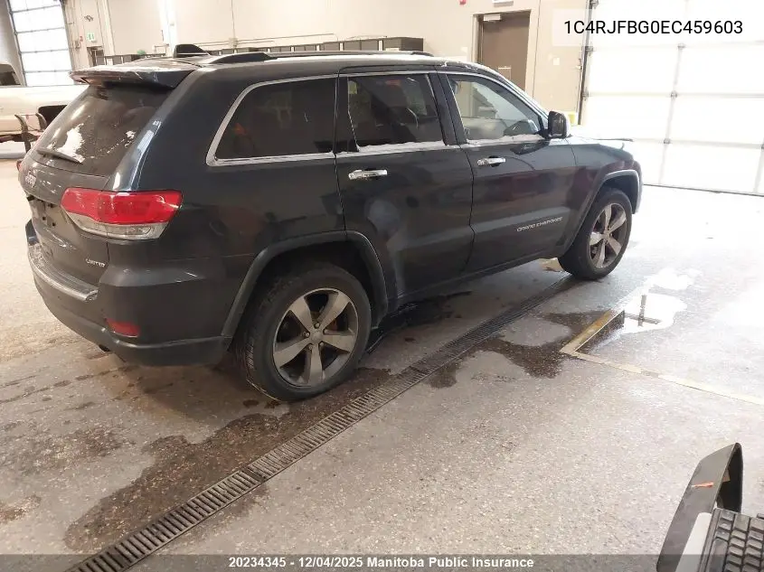 1C4RJFBG0EC459603 2014 Jeep Grand Cherokee Limited