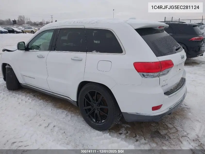 1C4RJFJG5EC281124 2014 Jeep Grand Cherokee Summit