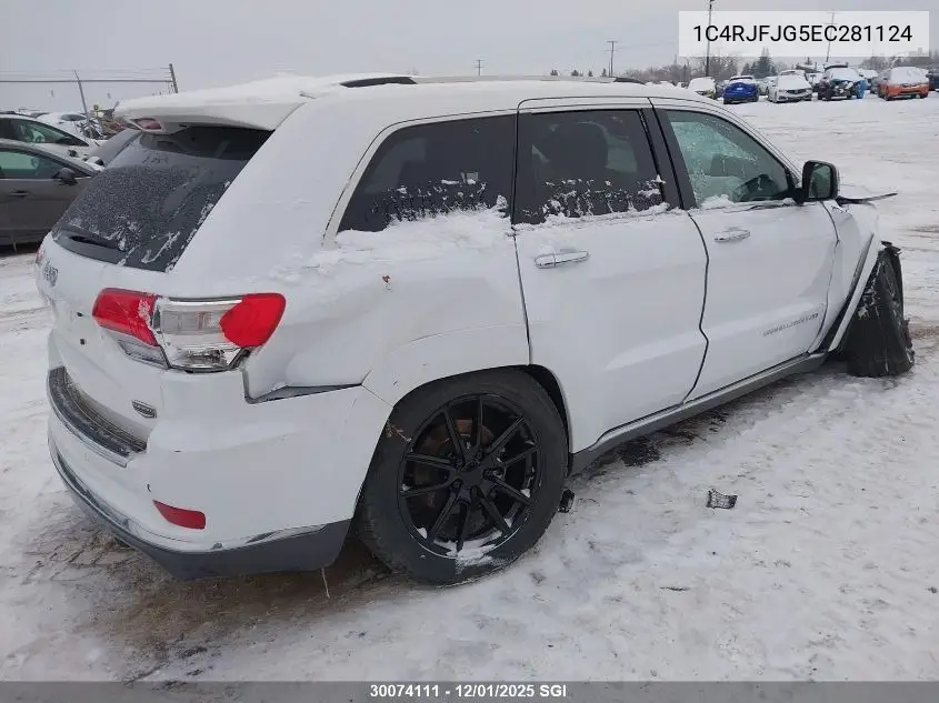 1C4RJFJG5EC281124 2014 Jeep Grand Cherokee Summit