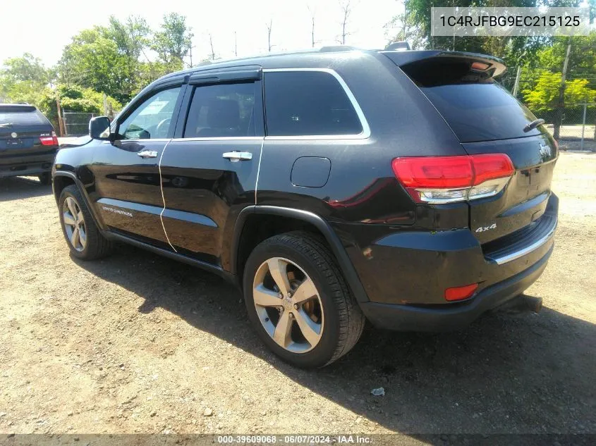 2014 Jeep Grand Cherokee Limited VIN: 1C4RJFBG9EC215125 Lot: 39609068