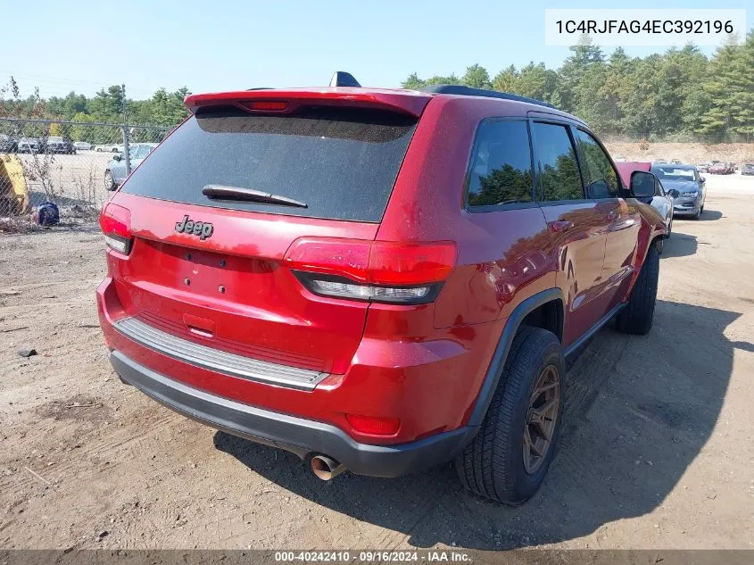 2014 Jeep Grand Cherokee Laredo VIN: 1C4RJFAG4EC392196 Lot: 40242410