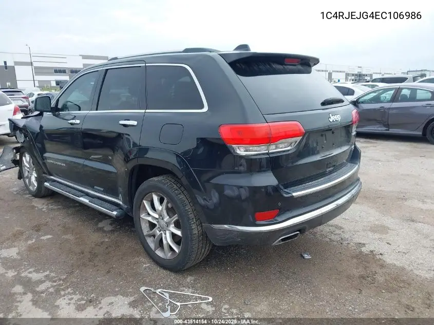1C4RJEJG4EC106986 2014 Jeep Grand Cherokee Summit