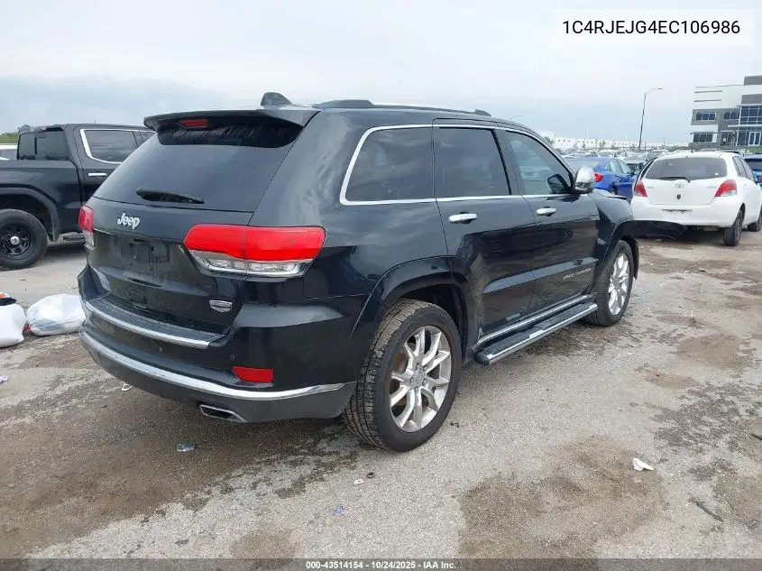 1C4RJEJG4EC106986 2014 Jeep Grand Cherokee Summit