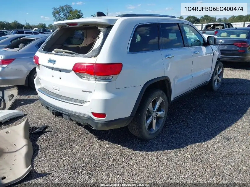 1C4RJFBG6EC400474 2014 Jeep Grand Cherokee Limited