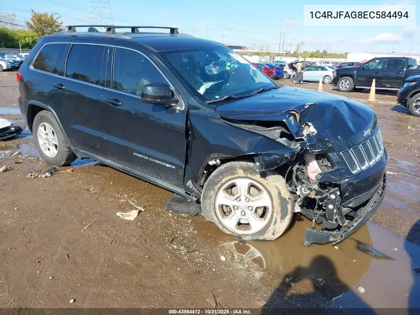 1C4RJFAG8EC584494 2014 Jeep Grand Cherokee Laredo
