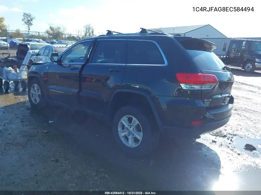 1C4RJFAG8EC584494 2014 Jeep Grand Cherokee Laredo