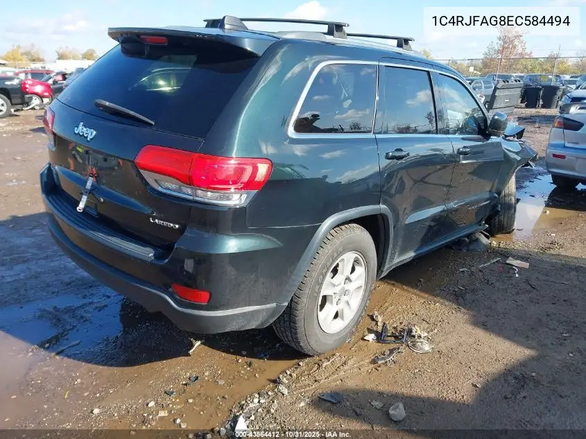 1C4RJFAG8EC584494 2014 Jeep Grand Cherokee Laredo