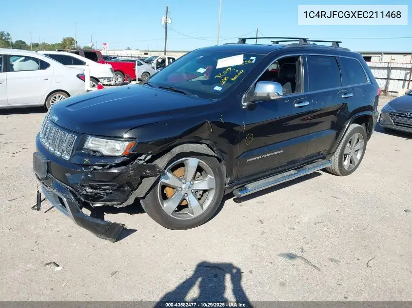 1C4RJFCGXEC211468 2014 Jeep Grand Cherokee Overland