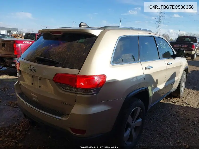 1C4RJFBG7EC588356 2014 Jeep Grand Cherokee Limited
