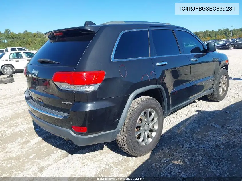 1C4RJFBG3EC339231 2014 Jeep Grand Cherokee Limited