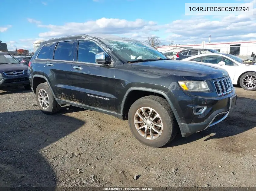 1C4RJFBG5EC578294 2014 Jeep Grand Cherokee Limited