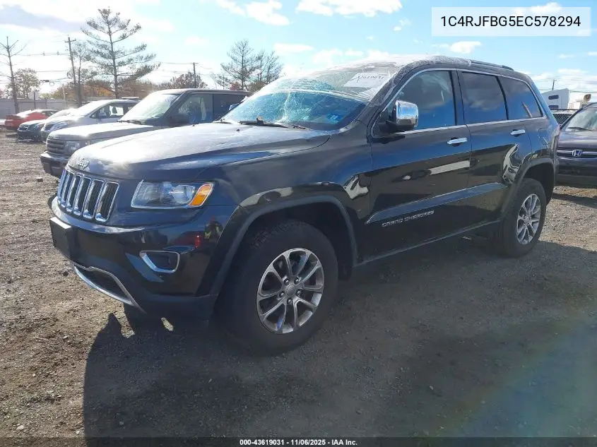1C4RJFBG5EC578294 2014 Jeep Grand Cherokee Limited