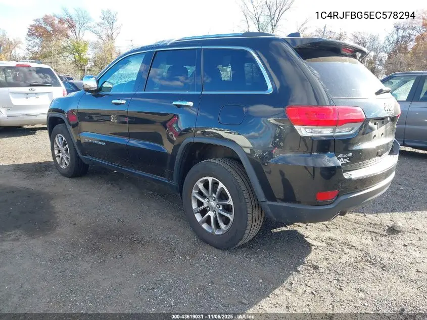 1C4RJFBG5EC578294 2014 Jeep Grand Cherokee Limited