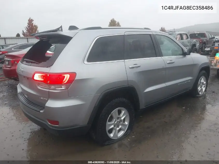 1C4RJFAG8EC358486 2014 Jeep Grand Cherokee Laredo