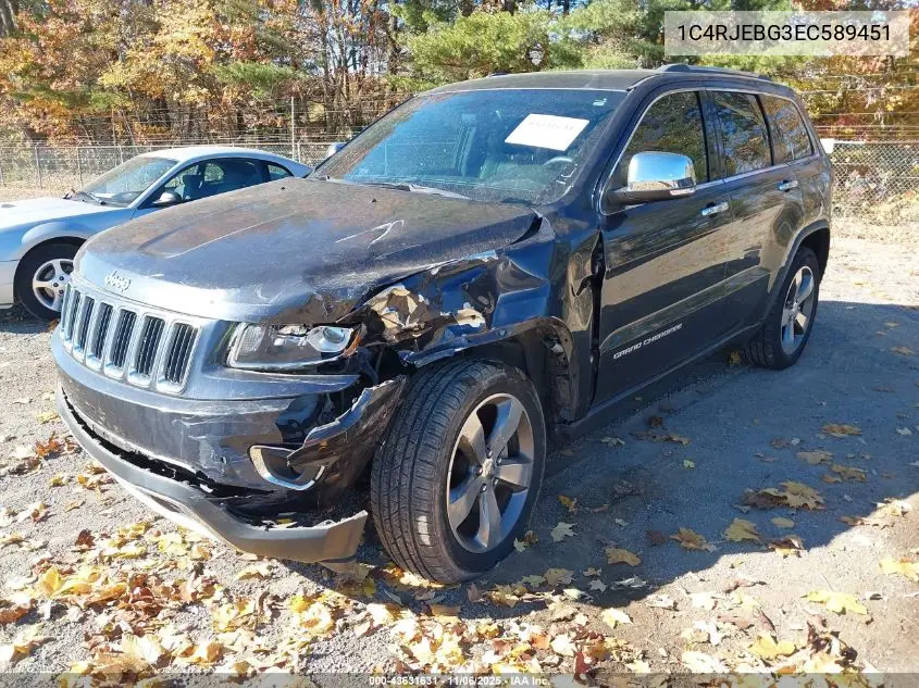 1C4RJEBG3EC589451 2014 Jeep Grand Cherokee Limited