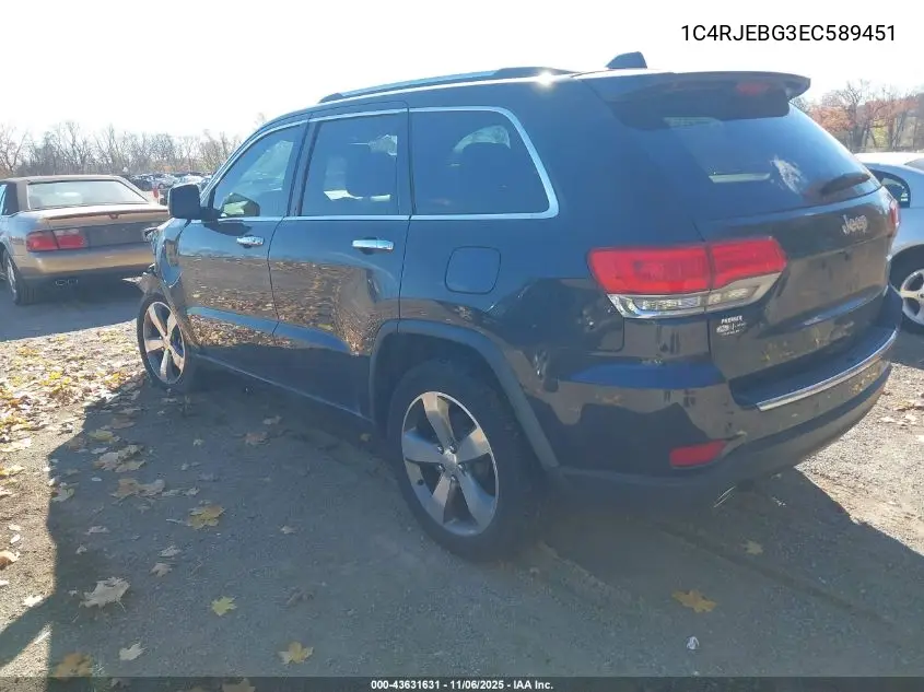 1C4RJEBG3EC589451 2014 Jeep Grand Cherokee Limited