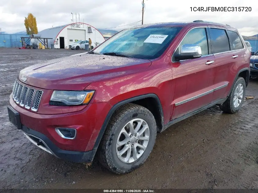 1C4RJFBM0EC315720 2014 Jeep Grand Cherokee Limited