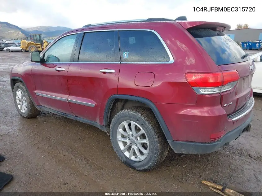 1C4RJFBM0EC315720 2014 Jeep Grand Cherokee Limited