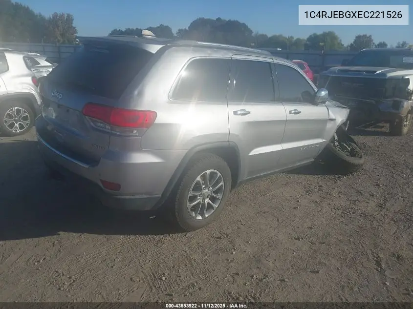 1C4RJEBGXEC221526 2014 Jeep Grand Cherokee Limited