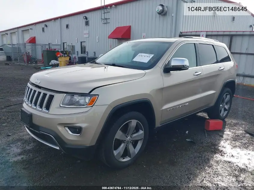 1C4RJFBG6EC148645 2014 Jeep Grand Cherokee Limited