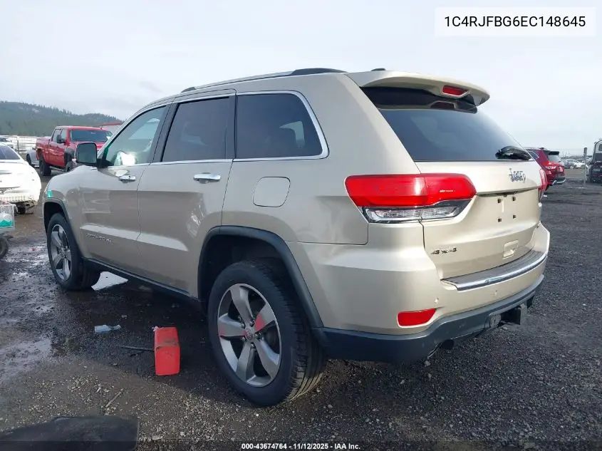 1C4RJFBG6EC148645 2014 Jeep Grand Cherokee Limited
