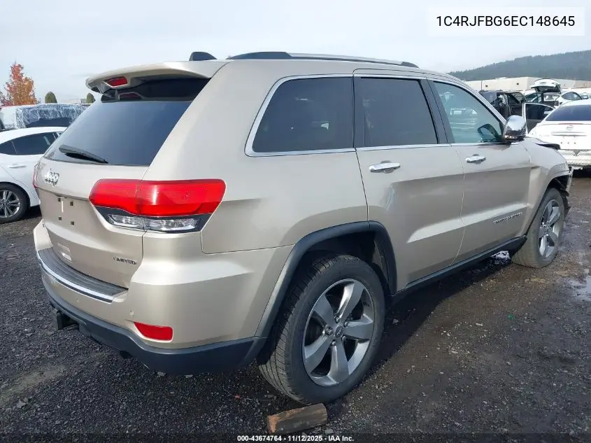 1C4RJFBG6EC148645 2014 Jeep Grand Cherokee Limited