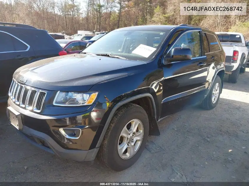 1C4RJFAGXEC268742 2014 Jeep Grand Cherokee Laredo