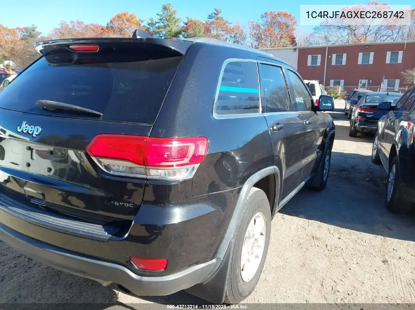 1C4RJFAGXEC268742 2014 Jeep Grand Cherokee Laredo