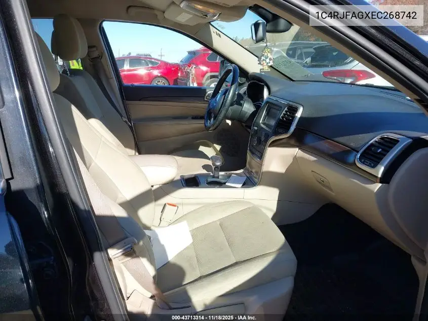 1C4RJFAGXEC268742 2014 Jeep Grand Cherokee Laredo