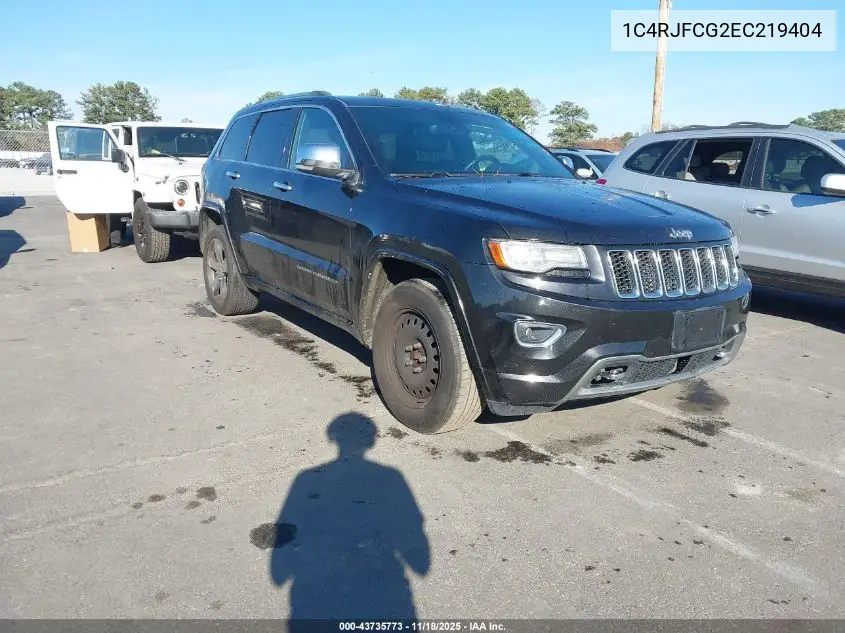 1C4RJFCG2EC219404 2014 Jeep Grand Cherokee Overland