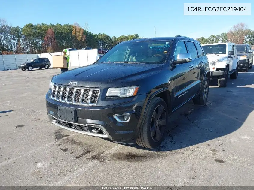 1C4RJFCG2EC219404 2014 Jeep Grand Cherokee Overland