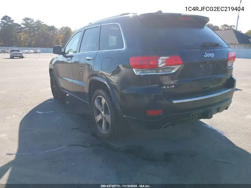 1C4RJFCG2EC219404 2014 Jeep Grand Cherokee Overland