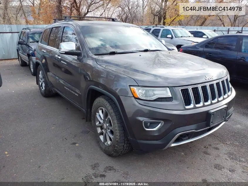 1C4RJFBM8EC414978 2014 Jeep Grand Cherokee Limited