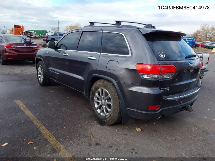 1C4RJFBM8EC414978 2014 Jeep Grand Cherokee Limited