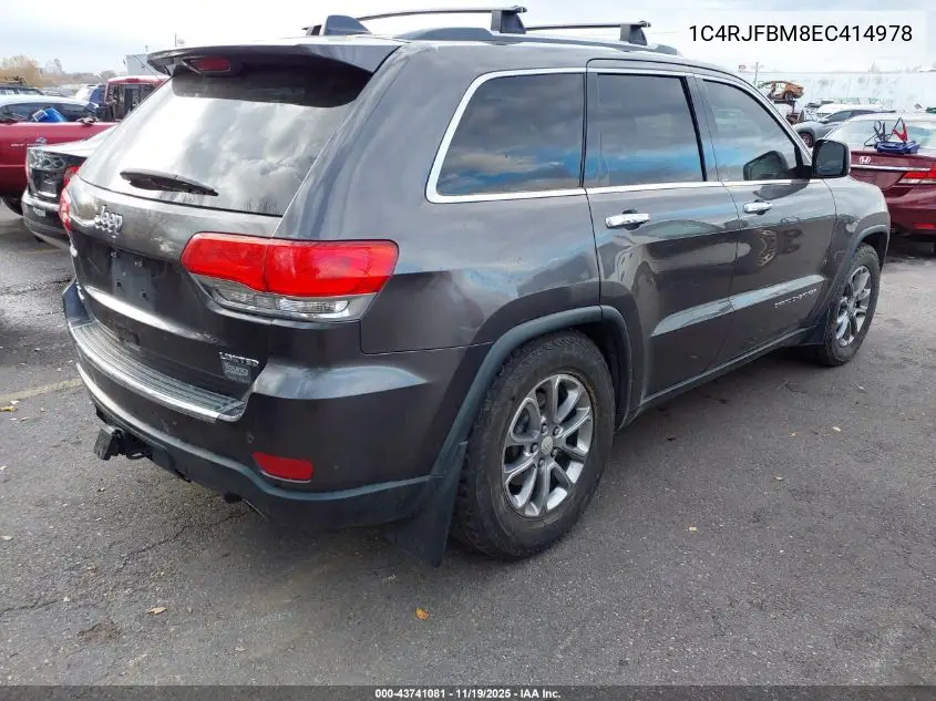 1C4RJFBM8EC414978 2014 Jeep Grand Cherokee Limited