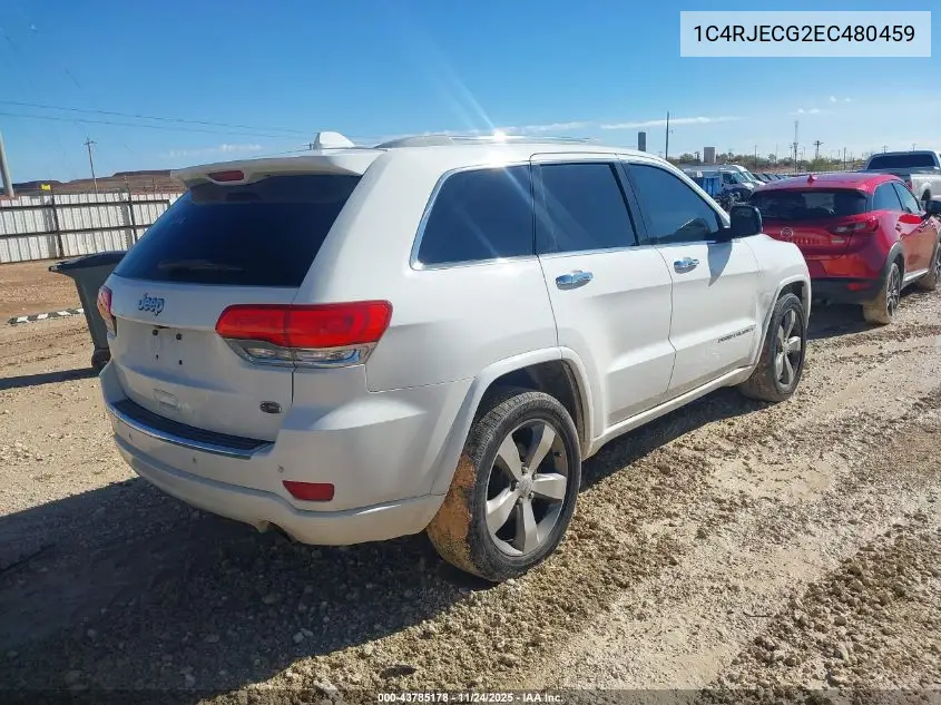 1C4RJECG2EC480459 2014 Jeep Grand Cherokee Overland