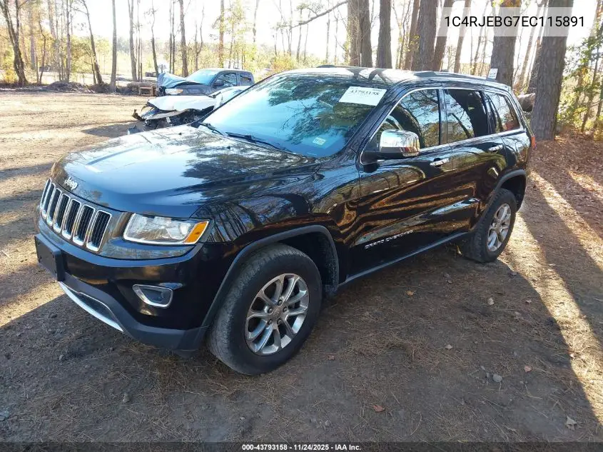 1C4RJEBG7EC115891 2014 Jeep Grand Cherokee Limited