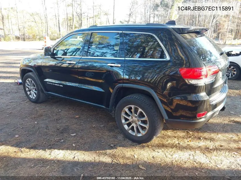 1C4RJEBG7EC115891 2014 Jeep Grand Cherokee Limited
