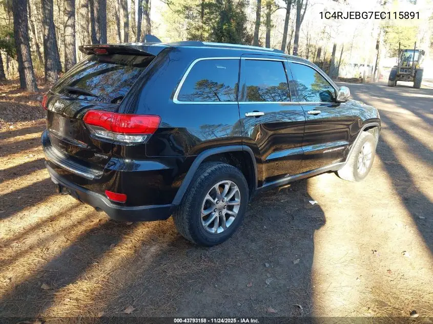 1C4RJEBG7EC115891 2014 Jeep Grand Cherokee Limited