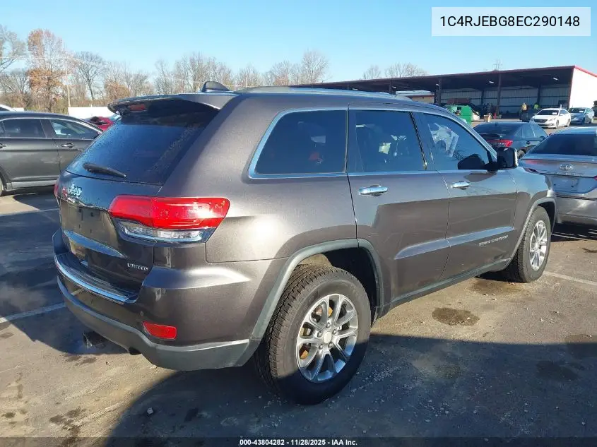 1C4RJEBG8EC290148 2014 Jeep Grand Cherokee Limited